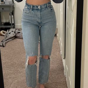 Abercrombie curve love ultra high rise 90s straight jean